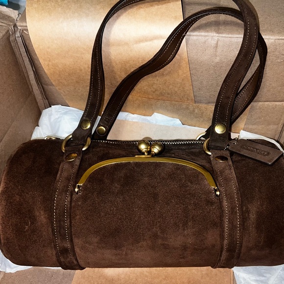 Coach Kisslock Barrel Bag in Chocolate - Picture 5 of 8